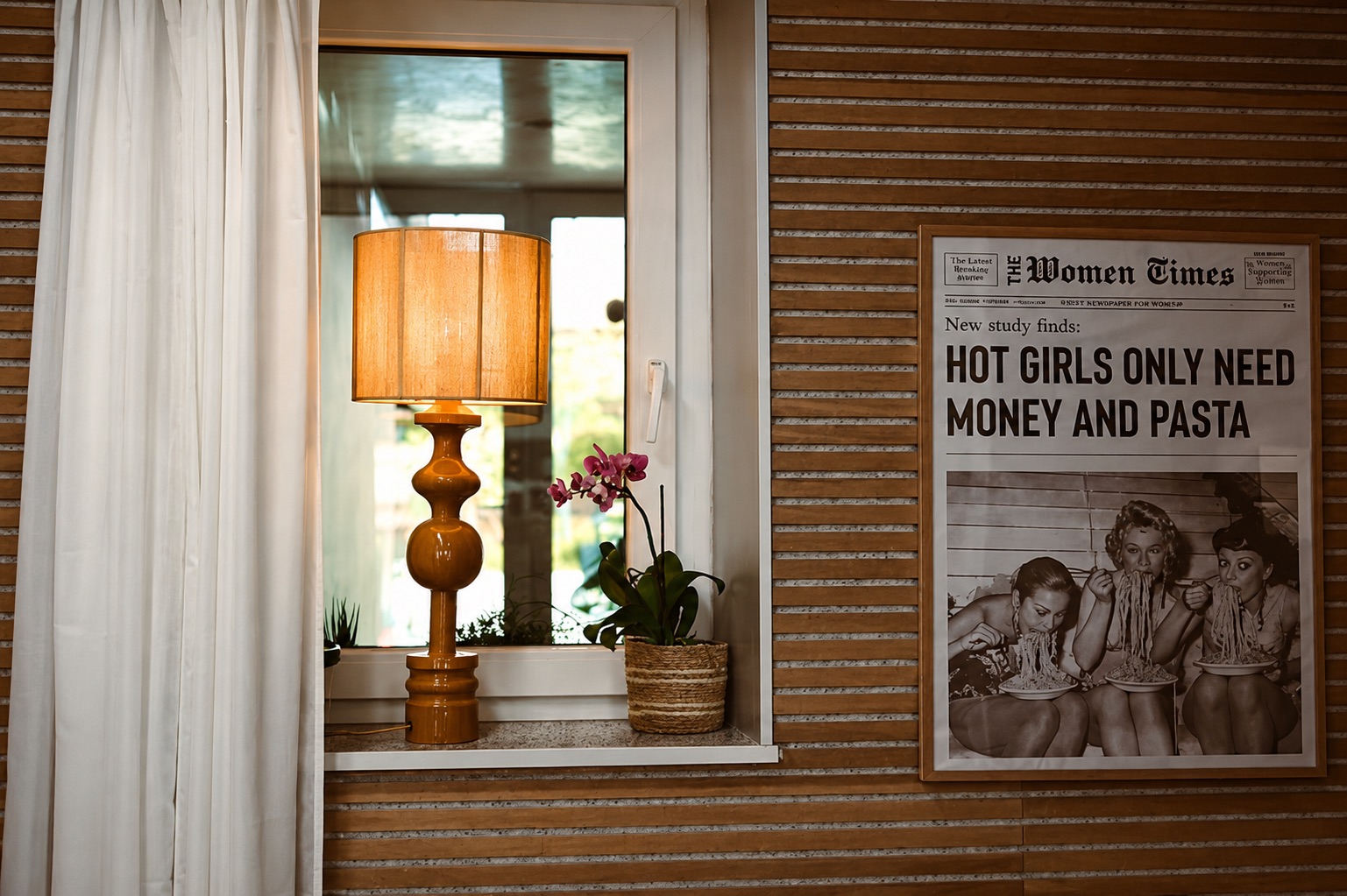 Gem&uuml;tliche Salon-Atmosph&auml;re am Fenster